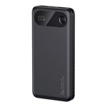 USAMS PB80 vésztöltő 2 USB+Type-C 10000mAh, PD gyorstöltő, FEKETE