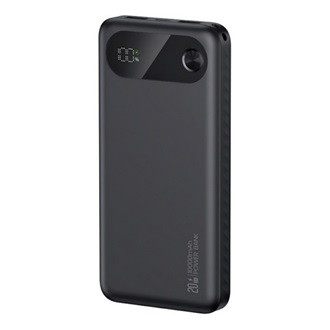 USAMS PB80 vésztöltő 2 USB+Type-C 10000mAh, PD gyorstöltő, FEKETE
