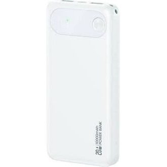 USAMS PB80 vésztöltő 2 USB+Type-C (10000mAh, 20W, PD gyorstöltő) FEHÉR