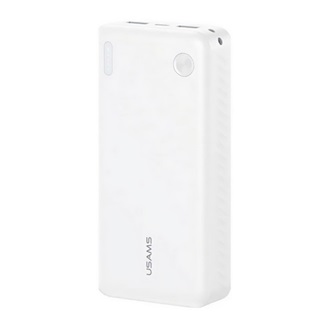 USAMS PB83 vésztöltő 2 USB+Type-C (20000mAh, 20W, PD gyorstöltő) FEHÉR