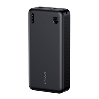 USAMS PB83 vésztöltő 2 USB+Type-C (20000mAh, 20W, PD gyorstöltő) FEKETE