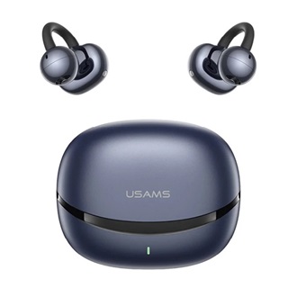 USAMS R3 ECHO bluetooth fülhallgató SZTEREO (v6.0, TWS, fülre csíptethető, zajszűrő, mikrofon + töltőtok) SÖTÉTKÉK