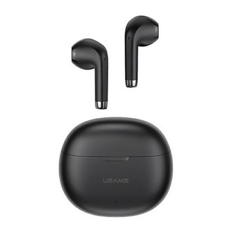 USAMS RHYMBO bluetooth fülhallgató SZTEREO v5.3, zajszűrő + töltőtok, FEKETE