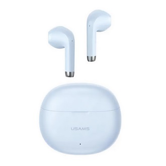 USAMS RHYMBO bluetooth fülhallgató SZTEREO v5.3, zajszűrő + töltőtok, VILÁGOSKÉK