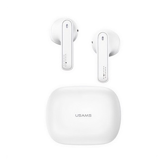USAMS SM01 bluetooth fülhallgató SZTEREO (v5.0, TWS, mikrofon, zajszűrő + töltőtok) FEHÉR