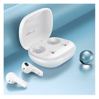 USAMS SM01 bluetooth fülhallgató SZTEREO (v5.0, TWS, mikrofon, zajszűrő + töltőtok) FEHÉR