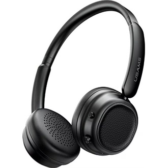 USAMS SR01 bluetooth fejhallgató SZTEREO (v5.3, mikrofon, aktív zajszűrő) FEKETE