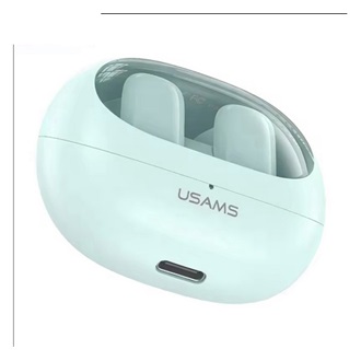 USAMS TD22 Bluetooth fülhallgató SZTEREO v5.3, zajszűrő + töltőtok, VILÁGOSZÖLD