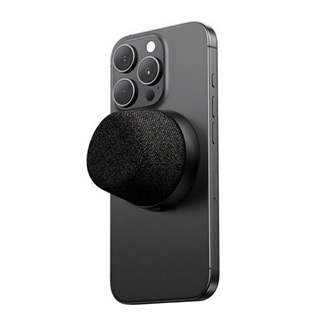 USAMS YC016 bluetooth hordozható hangszóró (v5.3, 500mAh belső akku, MagSafe, LED fény) FEKETE