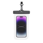 USAMS YD011 vízhatlan/vízálló tok (univerzális, IPX68, nyakba akasztható, 6.7" méret) ÁTLÁTSZÓ