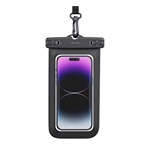 USAMS YD011 vízhatlan/vízálló tok (univerzális, IPX68, nyakba akasztható, 6.7" méret) FEKETE