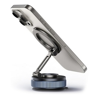 USAMS ZJ084 autós tartó (műszerfalra, szélvédőre, mágneses, 360°, állítható, 4-7" méret) FEKETE