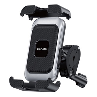 USAMS kerékpáros és motoros telefontartó 360°, 4.7-7.2" méret, FEKETE
