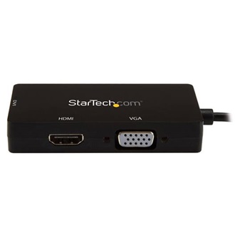 StarTech USB-C / Thunderbolt -> VGA DVI-I HDMI adapter 0.15m fekete DP Alt Mode