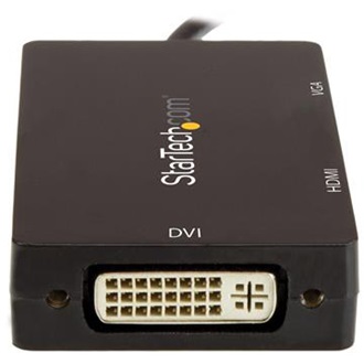 StarTech USB-C / Thunderbolt -> VGA DVI-I HDMI adapter 0.15m fekete DP Alt Mode