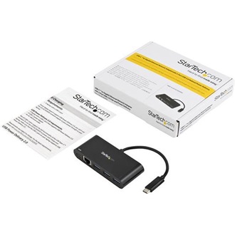 StarTech USB-C ADAPTER TO ETHERNET W/3PORT USB 3.0 HUB + PS