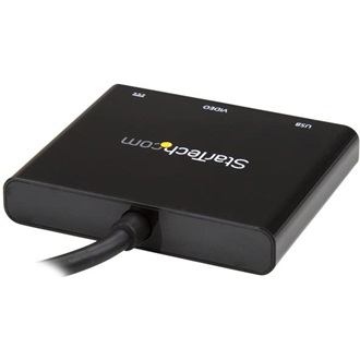 StarTech USB-C / Thunderbolt -> HDMI 1.4 USB-C USB-A 3.0 M/F adapter 0.1m fekete