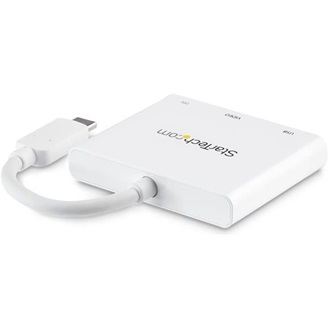 StarTech Multiport USB-C / Thunderbolt -> HDMI 1.4 USB-C USB-A 3.0 M/F adapter 0.1m fehér