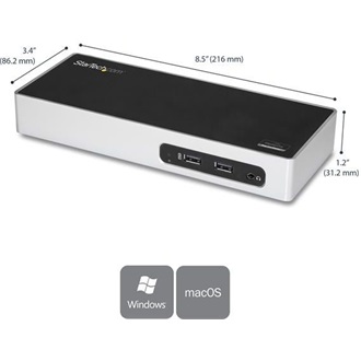 StarTech USB 3.0 DUAL MONITOR DOCK HDMI AND DVI / VGA - USB 3.0