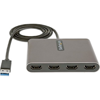 StarTech USB-A 3.0 -> 4db HDMI 1.4 M/F adapter 1m szürke