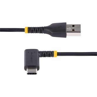StarTech USB-C -> USB-A 2.0 M/M adatkábel 0.15m fekete 90°/egyenes