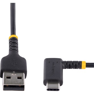 StarTech USB-C -> USB-A 2.0 M/M adatkábel 0.15m fekete 90°/egyenes