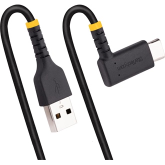 StarTech USB-C -> USB-A 2.0 M/M adatkábel 0.3m fekete 90°/egyenes 