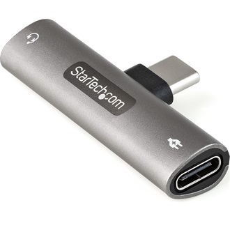 StarTech USB-C -> USB-C Jack stereo 3,5mm M/F adapter szürke