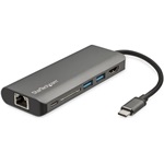 StarTech USB-C / Thunderbolt -> HDMI 1.4 Ethernet 1Gb/s USB-C 2 USB-A 3.0 M/F adapter 0.15m szürke