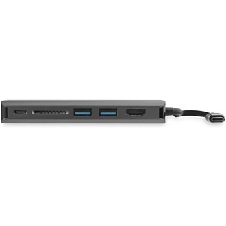 StarTech USB-C / Thunderbolt -> HDMI 1.4 Ethernet 1Gb/s USB-C 2 USB-A 3.0 M/F adapter 0.15m szürke