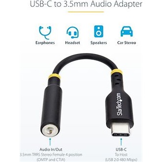 USB-C AUDIO ADAPTER TO 3.5MM TRRS HEADPHONE JACK - TYPE-C DON