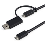 StarTech USB-C 3.2 Gen2 -> USB-C 3.2 Gen2 USB-A 3.0 M/M adatkábel 1m fekete