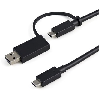 StarTech USB-C 3.2 Gen2 -> USB-C 3.2 Gen2 USB-A 3.0 M/M adatkábel 1m fekete