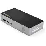 StarTech Dual Monitor Docking Station 8-port 65W USB-C dokkoló fekete-ezüst