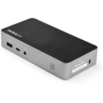 StarTech Dual Monitor Docking Station 8-port 65W USB-C dokkoló fekete-ezüst