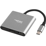 USB-C MULTIPORT ADAPTER 3 AZ 1-BEN NATEC FOWLER MINI USB 3.0, HDMI 4K, USB-C PD