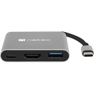 USB-C MULTIPORT ADAPTER 3 AZ 1-BEN NATEC FOWLER MINI USB 3.0, HDMI 4K, USB-C PD