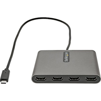 StarTech QUAD MONITOR DISPLAY USB-C 3.2 Gen1 -> 4db HDMI 2.0 M/F adapter 0.3m szürke