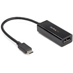 StarTech CDP2DP14B USB-C / Thunderbolt -> DisplayPort 1.4 M/F adapter 0.2m fekete