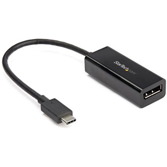 StarTech CDP2DP14B USB-C / Thunderbolt -> DisplayPort 1.4 M/F adapter 0.2m fekete