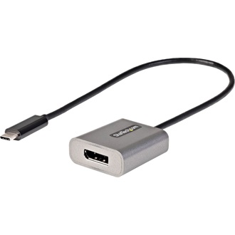 StarTech USB-C / Thunderbolt -> DisplayPort 1.4 M/F adapter 0.3m szürke