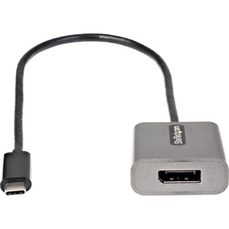 StarTech USB-C / Thunderbolt -> DisplayPort 1.4 M/F adapter 0.3m szürke