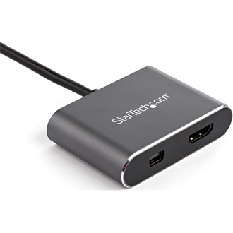 StarTech USB-C -> Mini DisplayPort 1.2 HDMI 2.0 M/F adapter 0.15m szürke