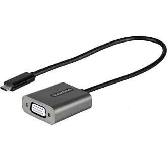 StarTech USB-C -> VGA M/F adapter 0.15m fekete