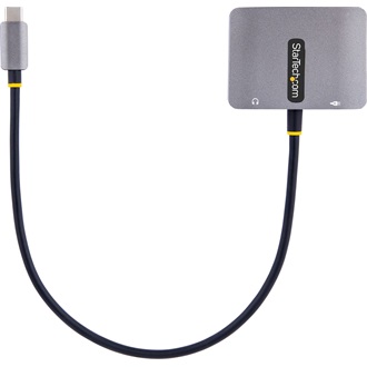 StarTech USB-C -> HDMI 2.0 VGA M/F adapter 0.3m szürke DP Alt-mode