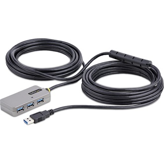 StarTech USB-A 3.0 -> 3db USB-A 3.0 M/F extender 10m fekete-szürke