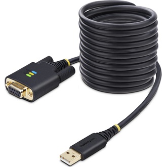 StarTech USB-A 2.0 -> Serial RS-232 DB9 M/F adatkábel 3m fekete Null Modem