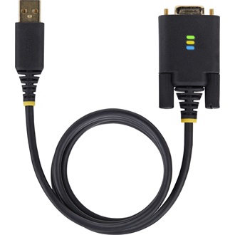 StarTech USB-A 2.0 -> Serial RS-232 DB9 M/F adatkábel 3m fekete Null Modem