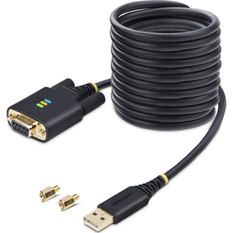 StarTech USB-A 2.0 -> Serial RS-232 DB9 M/F adatkábel 3m fekete Null Modem