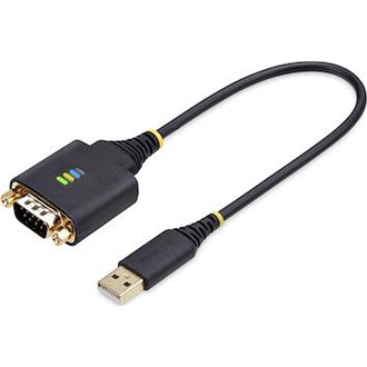 StarTech USB-A 2.0 -> Serial RS-232 DB9 M/M adapter 0.3m fekete